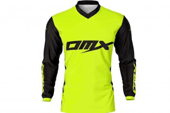 Motocross Jersey in Neon Lime Color Front Side CHIMERA