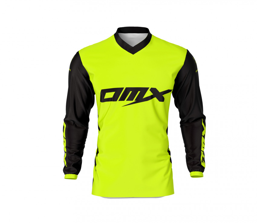 Motocross Jersey in Neon Lime Color Front Side CHIMERA