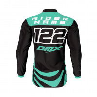 Teal Motocross Jersey Back Side Chimera