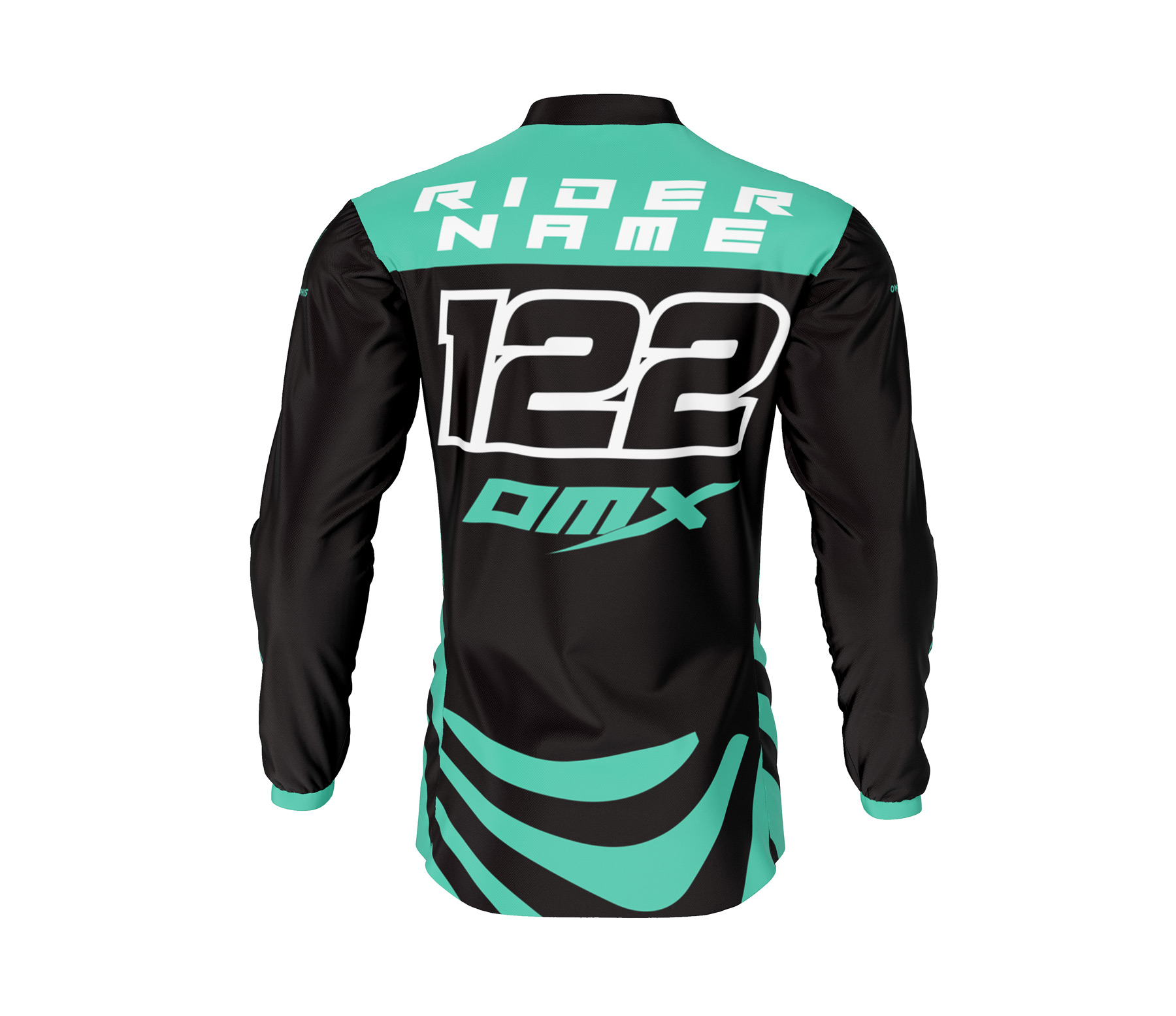 Teal Motocross Jersey Back Side Chimera