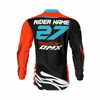 Mx Jersey in Red with Black FURY Back Side