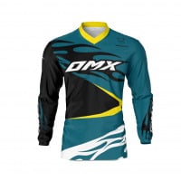 Motocross Jersey in Teal with Black FURY Front Side