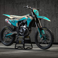 Mx Graphics for GasGas Dirt Bike TOON Teal Promo