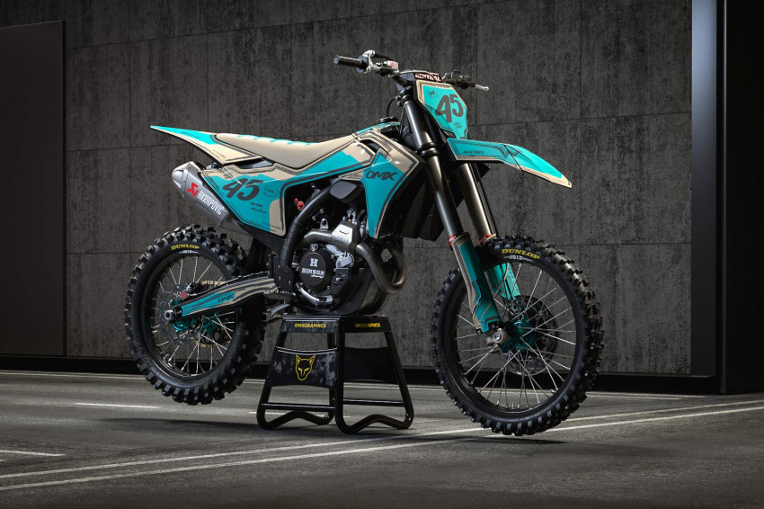 Mx Graphics for GasGas Dirt Bike TOON Teal Promo