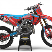 Mx Graphics for Honda Dirt Bike TOON Red and Blue