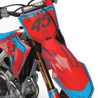 Mx Graphics for Honda Dirt Bike TOON Red and Blue Front