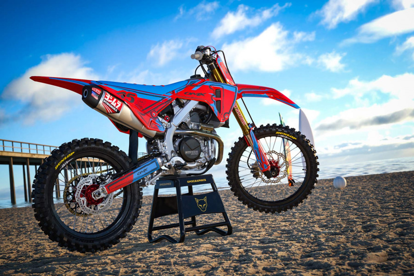 Mx Graphics for Honda Dirt Bike TOON Red and Blue Promo