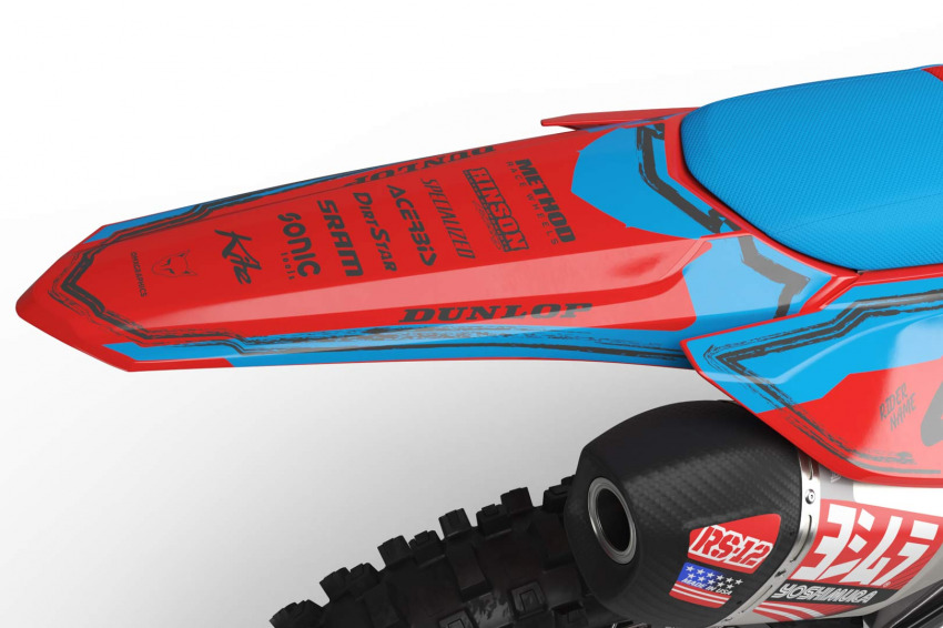 Mx Graphics for Honda Dirt Bike TOON Red and Blue Tail