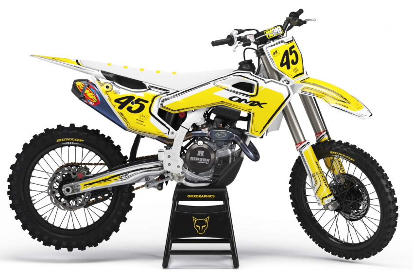 Mx Graphics for Husqvarna Dirt Bike TOON Yellow