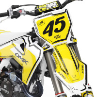 Mx Graphics for Husqvarna Dirt Bike TOON Yellow Front