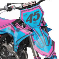 Mx Graphics for KTM Dirt Bike TOON Pink and Blue Front