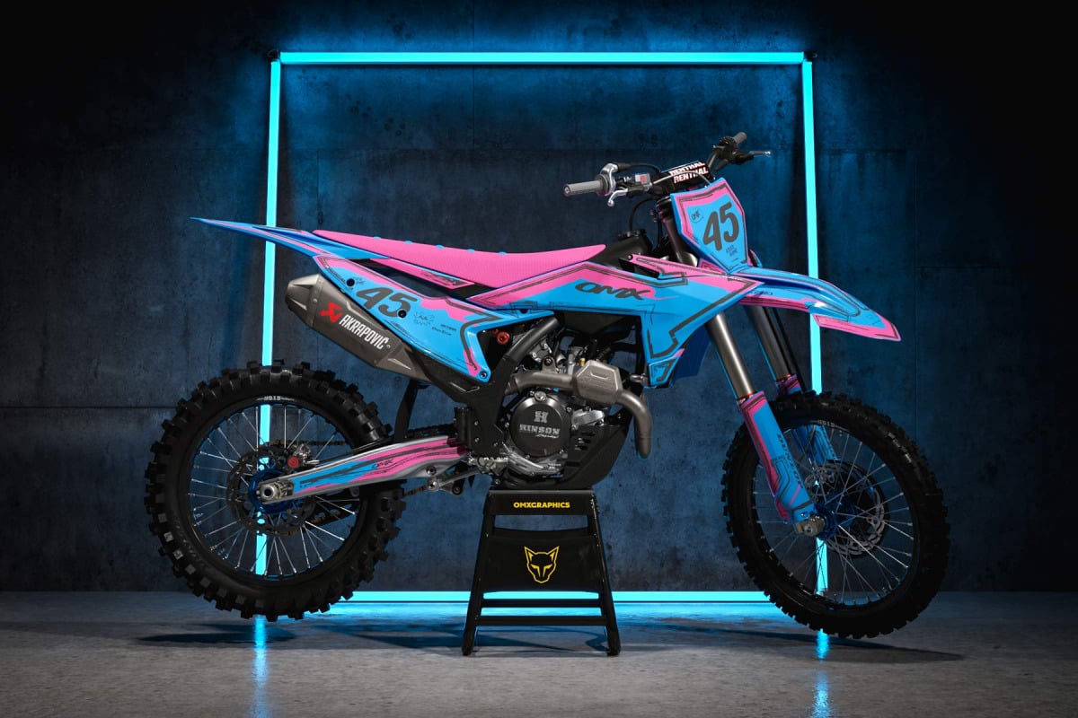 Mx Graphics for KTM Dirt Bike TOON Pink and Blue Promo