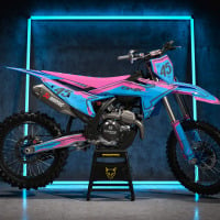 Mx Graphics for KTM Dirt Bike TOON Pink and Blue Promo