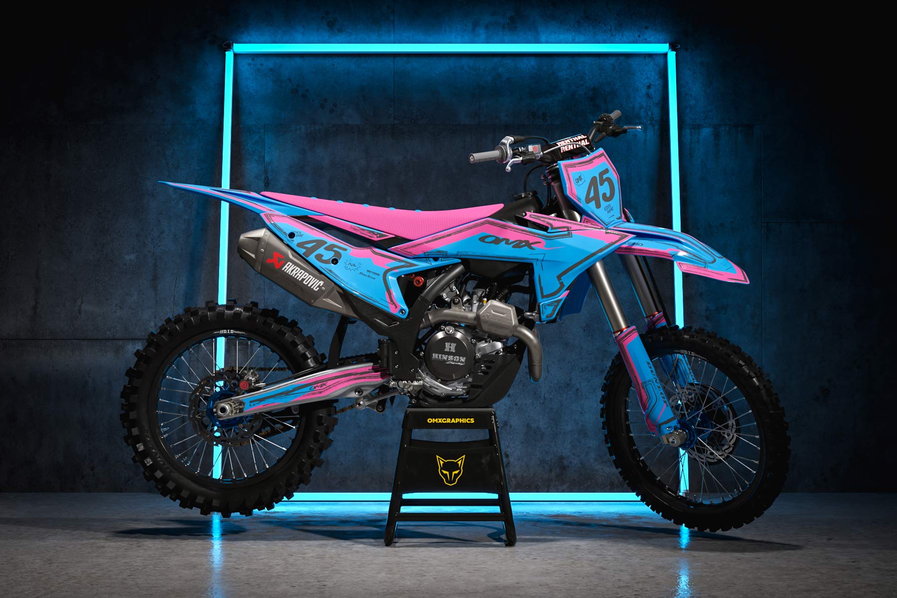 Mx Graphics for KTM Dirt Bike TOON Pink and Blue Promo