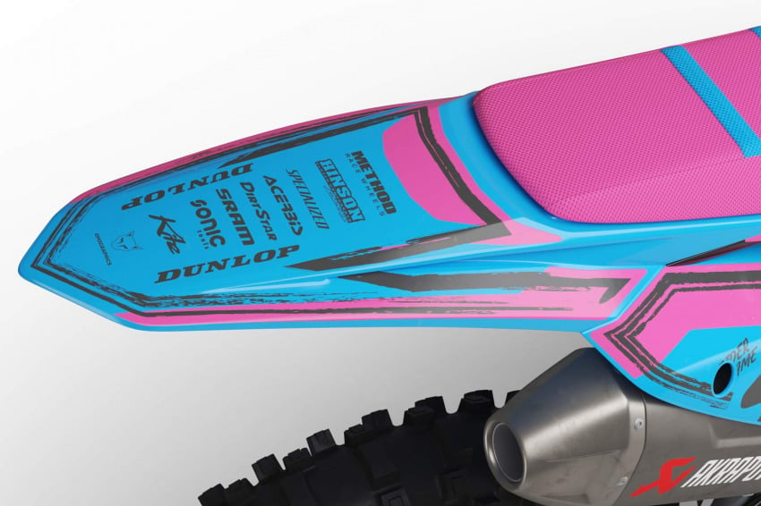 Mx Graphics for KTM Dirt Bike TOON Pink and Blue Tail