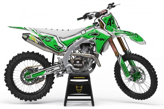 Mx Graphics for Kawasaki Dirt Bike TOON Green