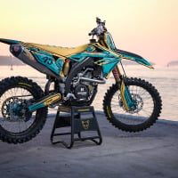 Mx Graphics for Suzuki Dirt Bike TOON Teal and Yellow Promo