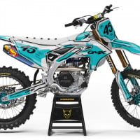 Mx Graphics for Yamaha Dirt Bike TOON Teal and Grey