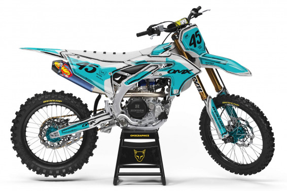 Mx Graphics for Yamaha Dirt Bike TOON Teal and Grey