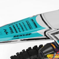 Mx Graphics for Yamaha Dirt Bike TOON Teal and Grey TAil