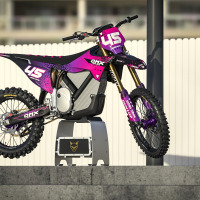 Pink Mx Graphics Kit for STark Varg Dirt Bike PIXEL Promo