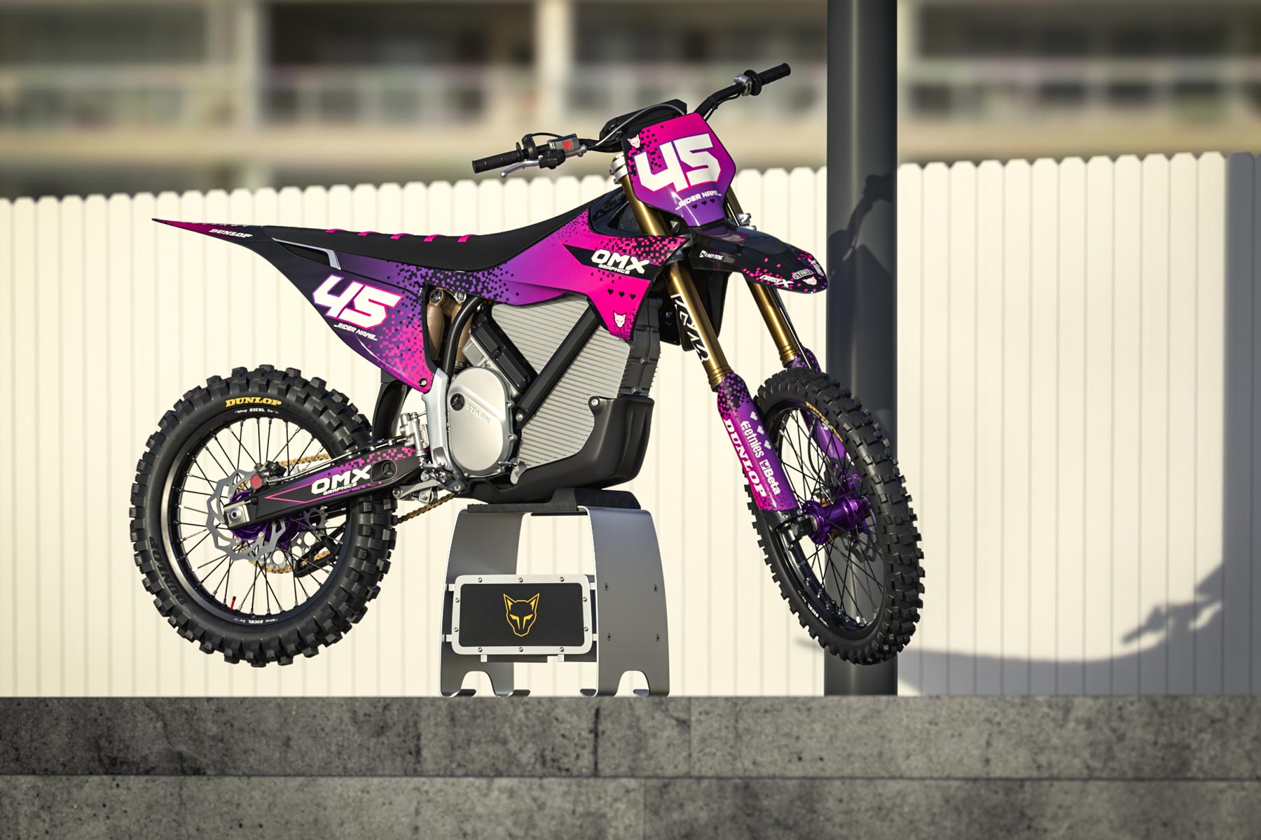 Pink Mx Graphics Kit for STark Varg Dirt Bike PIXEL Promo