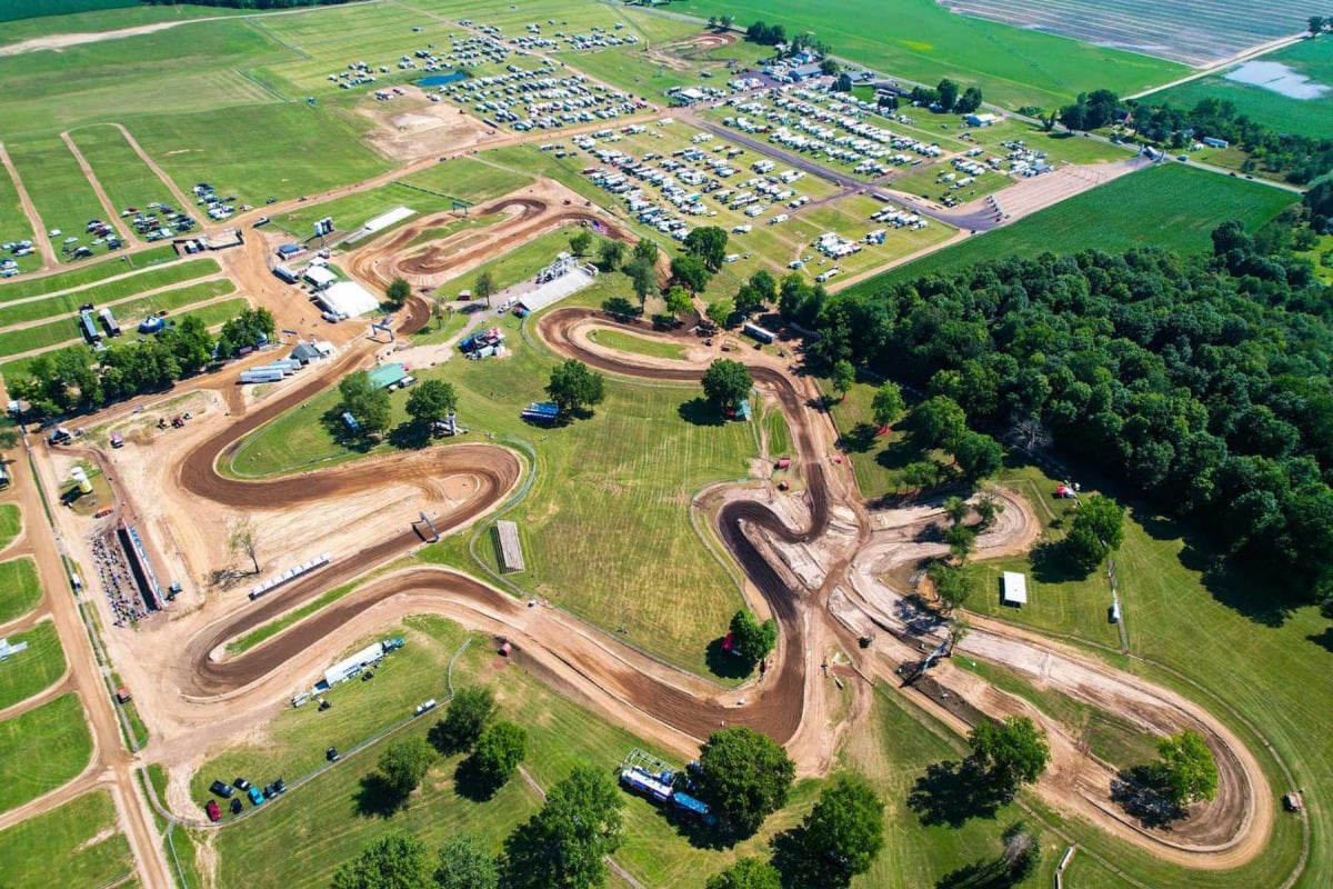 RedBud Motocross Track from above in USA