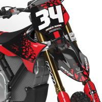 Stark Varg Graphics Kit Smash Black and Red Front