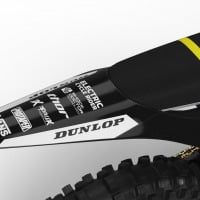 Graphics Kit for Stark Varg Bike in Black and Yellow HANGOUT Tail