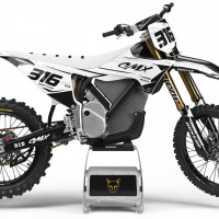 Black and White Graphics for Stark Varg Dirt Bike CREED