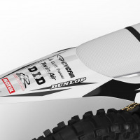 Black and White Graphics for Stark Varg Dirt Bike CREED Tail