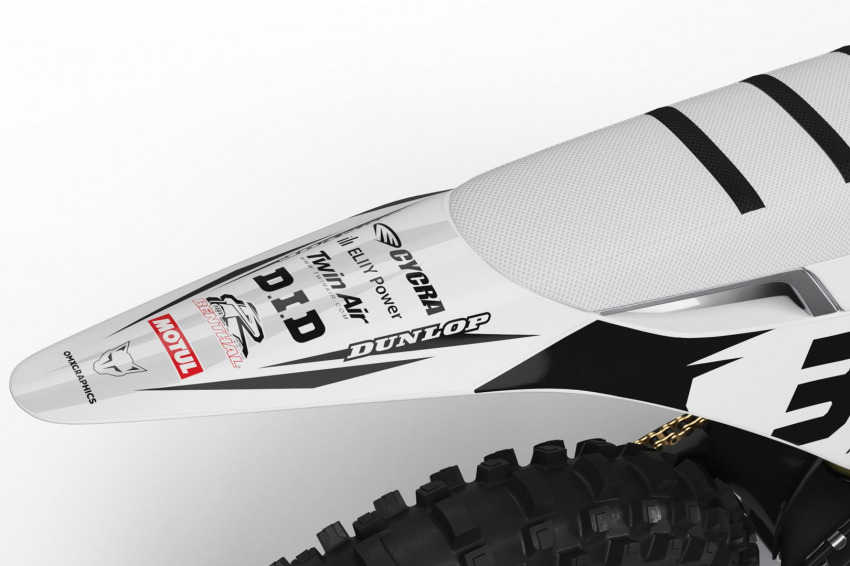 Black and White Graphics for Stark Varg Dirt Bike CREED Tail