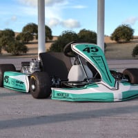 Go Kart Graphics Kit TOON Teal Promo