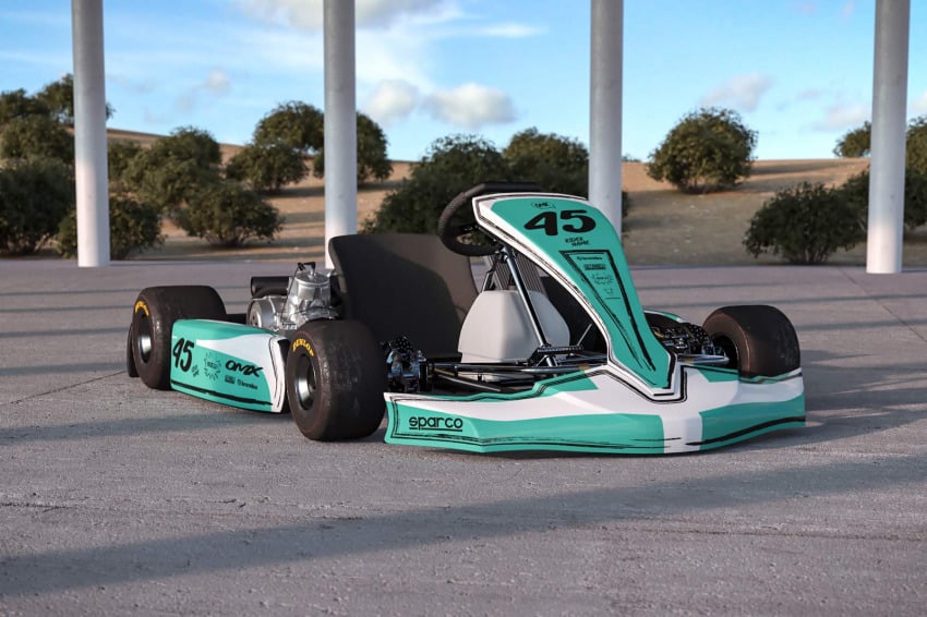 Go Kart Graphics Kit TOON Teal Promo