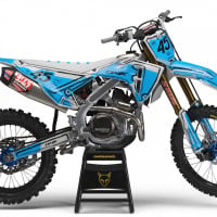 Mx Graphics for Honda Dirt Bike TOON Grey and Blue