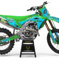 Mx Graphics for all Kawasaki Dirt Bike Models TOON Blue