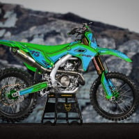 Mx Graphics for all Kawasaki Dirt Bike Models TOON Blue Promo