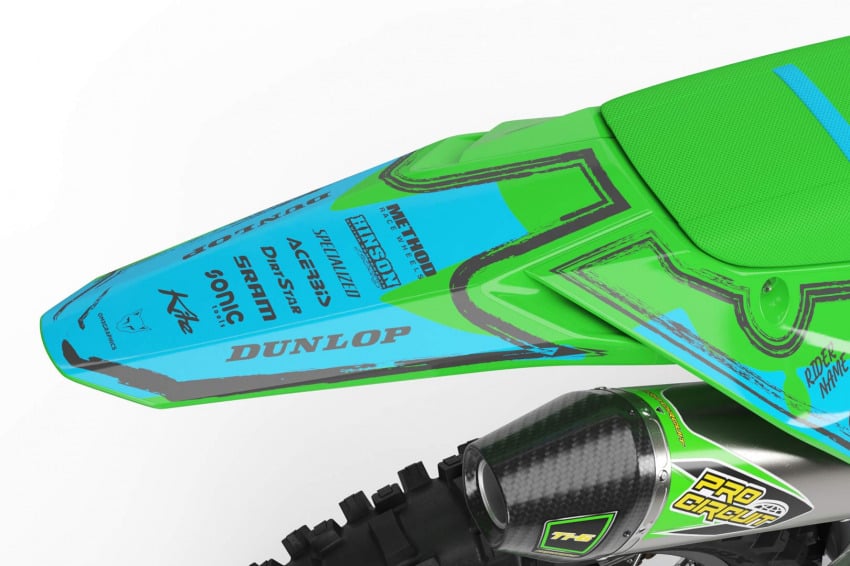 Mx Graphics for all Kawasaki Dirt Bike Models TOON Tail