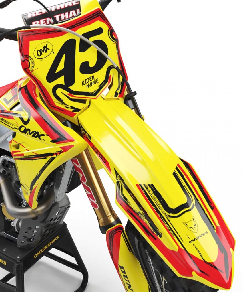 Mx Graphics for all Suzuki Dirt Bike Models TOON Front