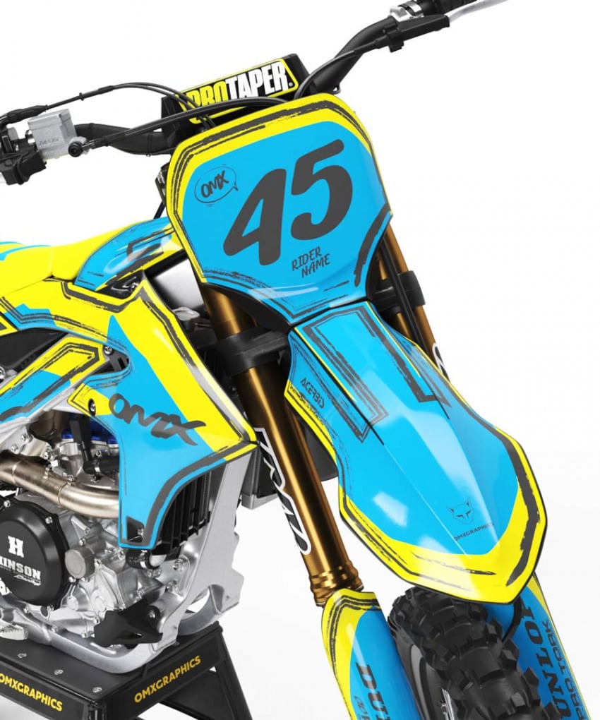 Mx Graphics for all Yamaha Dirt Bike Models TOON Front