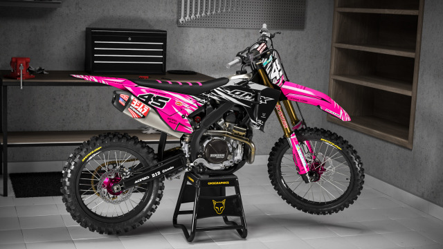 Honda Dirt Bike Graphics Ripcore Pink Promo