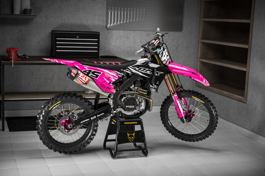 Honda Dirt Bike Graphics Ripcore Pink Promo