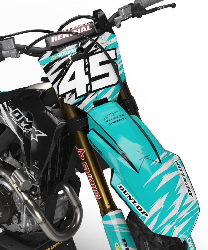 Honda Dirt Bike Graphics for MX Bikes Ripcore 2 Fron