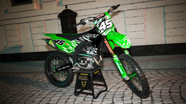 Kawasaki Dirt Bike Graphics for MX Bikes Ripcore Promo
