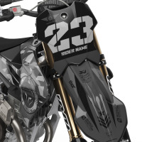 Triumph Mx Graphics Kit for TF 250X 450RC Dirt Bike Army Grey Front