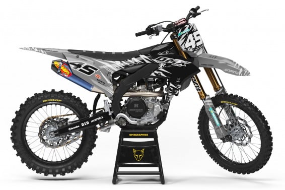 Yamaha Dirt Bike Graphics Ripcore Grey