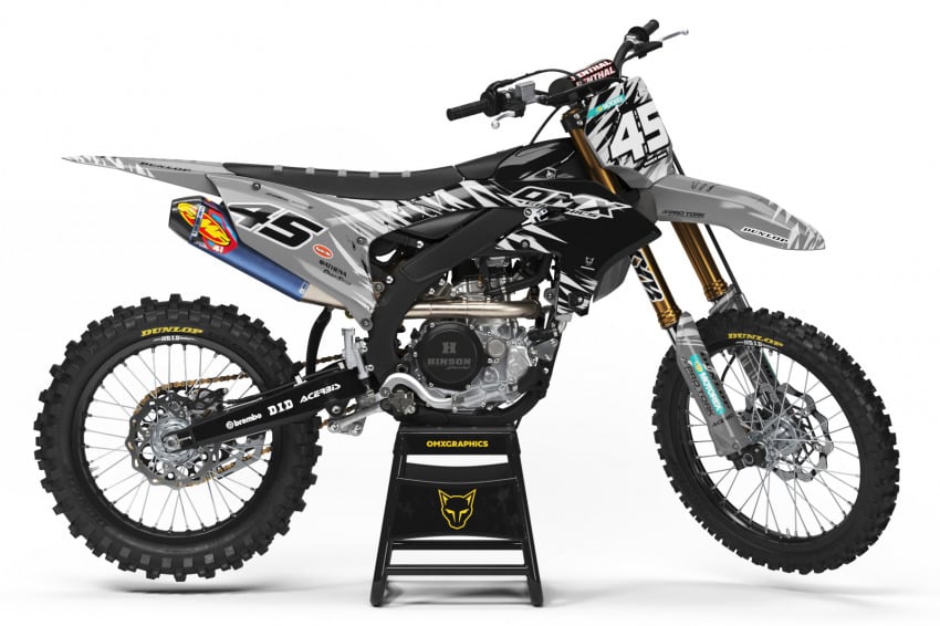 Yamaha Dirt Bike Graphics Ripcore Grey