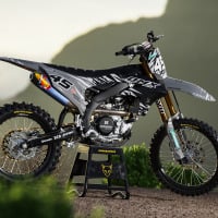 Yamaha Dirt Bike Graphics Ripcore Grey Promo