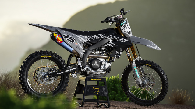 Yamaha Dirt Bike Graphics Ripcore Grey Promo