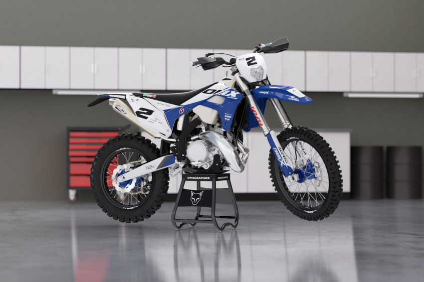 Dirt Bike Graphics for Sherco Corsa Blue Promo
